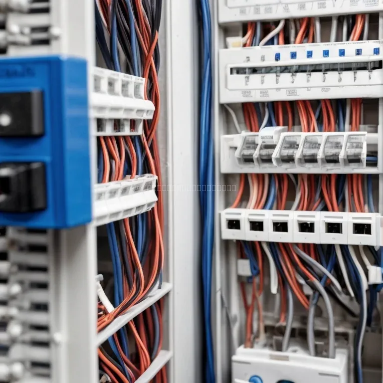 Técnico verificando cableado en tablero eléctrico